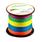 HENGJIA Colorful 2.0# 0.24mm 28LB 11.3kg Tension 300m Extra Strong 4 Shares Braid PE Fishing Line Kite Line, 2.0# 0.24mm 28LB