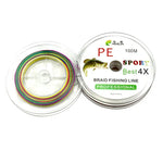 HENGJIA Colorful 5.0# 0.37mm 50LB 22.6kg Tension 100m Extra Strong 4 Shares Braid PE Fishing Line Kite Line, 5.0# 0.37mm 50LB