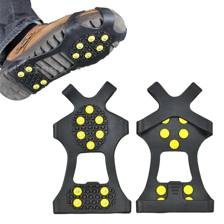 10 Teeth Ice Claw Outdoor Non-slip Shoes Covers for Ice Snow Ground, Size : L, Size : L