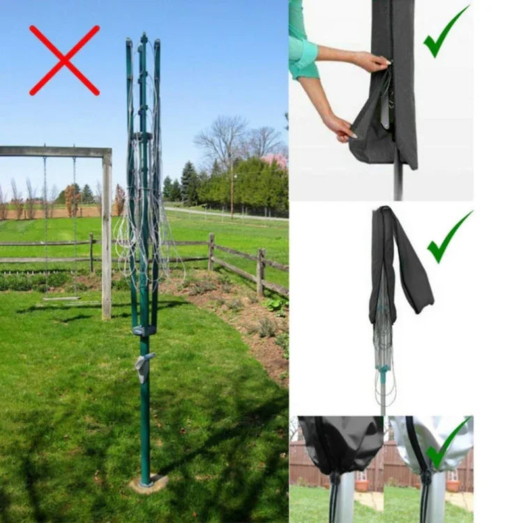 210D Oxford Cloth Outdoor Drying Rack Dustproof and Waterproof Protective Cover