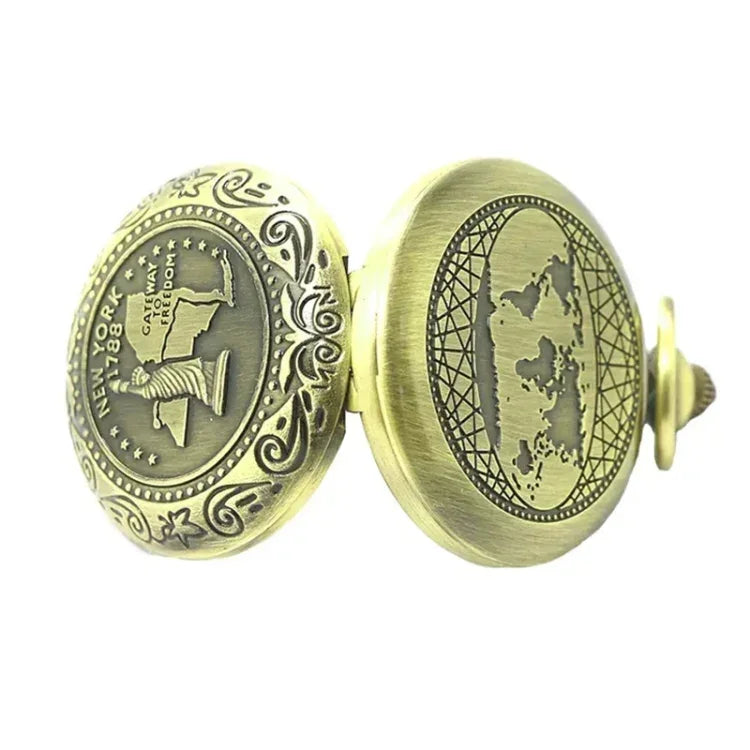 Nisa J35A Vintage Metal Flip Pocket Watch Compass, J35A