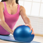 Mini Yoga Pilates Ball Explosion-proof PVC Ball Balanced Fitness Gymnastic Exercise Training with Straw, Diameter: 25cm, 25cm(Blue), 25cm(Purple)