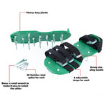 Garden Lawn Garden Tools Grass Ripper Spiked Shoes with 8 Metal Buckles, With 8 Metal Buckles (Green), With 8 Metal Buckles (Black)