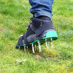 Garden Lawn Garden Tools Grass Ripper Spiked Shoes with 8 Metal Buckles, With 8 Metal Buckles (Green), With 8 Metal Buckles (Black)