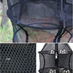 Camping Picnic Folding Tableware Vegetables Fruit Dry Net Hanging Mesh Dish Dryer Rack Shelf(Black), Round drying net
