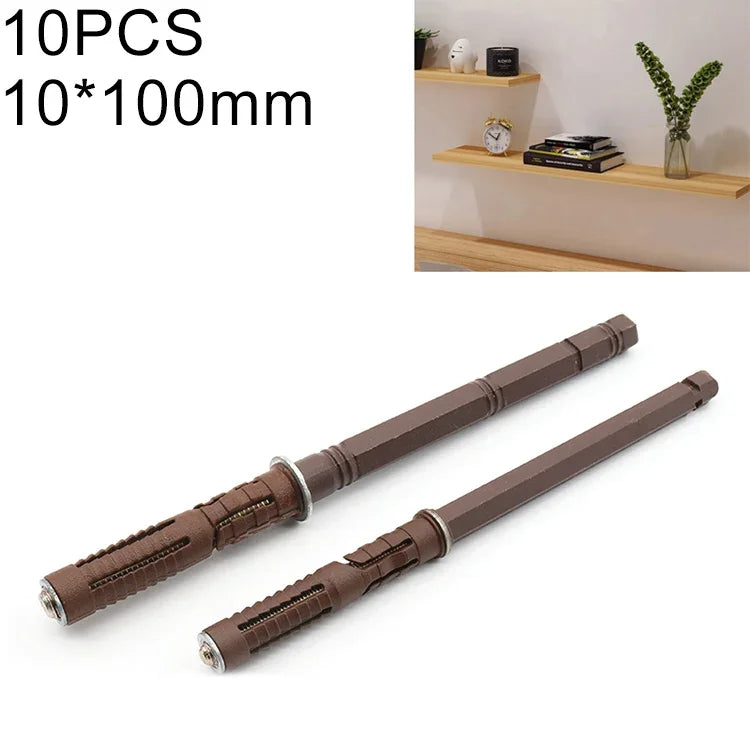 10 PCS Concealed Layer Board Pin Wall Bookshelf Invisible Bulkhead Nail, 10x100mm, 10x100mm