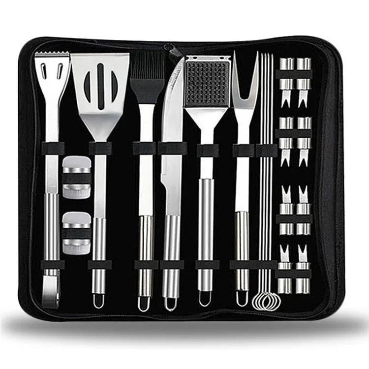 20 in 1 Outdoor Tableware Set Camping Barbecue Tableware Picnic Tool Set, 20 in 1