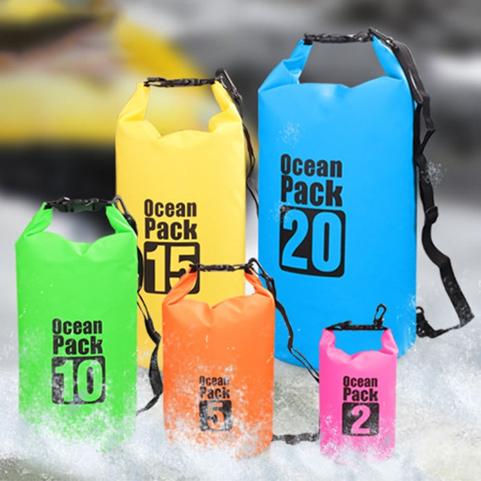Outdoor Waterproof Single Shoulder Bag Dry Sack PVC Barrel Bag, Capacity: 3L, Capacity: 3L (Sky Blue), Capacity: 3L (Yellow), Capacity: 3L (Black), Capacity: 3L (Dark Blue), Capacity: 3L (Orange), Capacity: 3L (Pink), Capacity: 3L (Green)