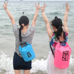 Outdoor Waterproof Single Shoulder Bag Dry Sack PVC Barrel Bag, Capacity: 5L, Capacity: 5L (Dark Blue), Capacity: 5L (Orange), Capacity: 5L (Pink), Capacity: 5L (Green), Capacity: 5L (Sky Blue), Capacity: 5L (Yellow), Capacity: 5L (Black)
