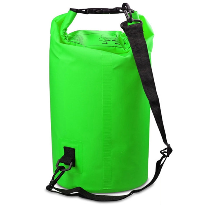 Outdoor Waterproof Single Shoulder Bag Dry Sack PVC Barrel Bag, Capacity: 15L, Capacity: 15L (Dark Blue), Capacity: 15L (Orange), Capacity: 15L (Pink), Capacity: 15L (Green), Capacity: 15L (Sky Blue), Capacity: 15L (Yellow), Capacity: 15L (Black)