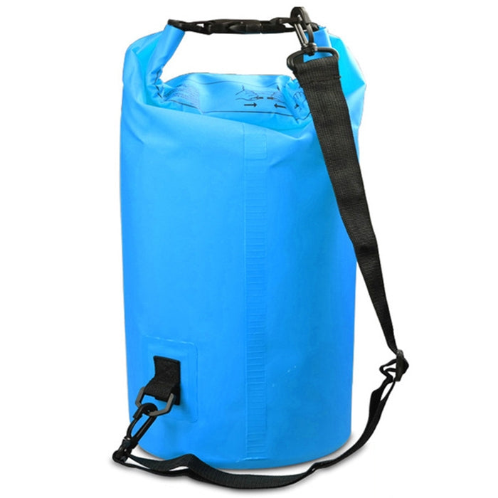 Outdoor Waterproof Single Shoulder Bag Dry Sack PVC Barrel Bag, Capacity: 15L, Capacity: 15L (Dark Blue), Capacity: 15L (Orange), Capacity: 15L (Pink), Capacity: 15L (Green), Capacity: 15L (Sky Blue), Capacity: 15L (Yellow), Capacity: 15L (Black)