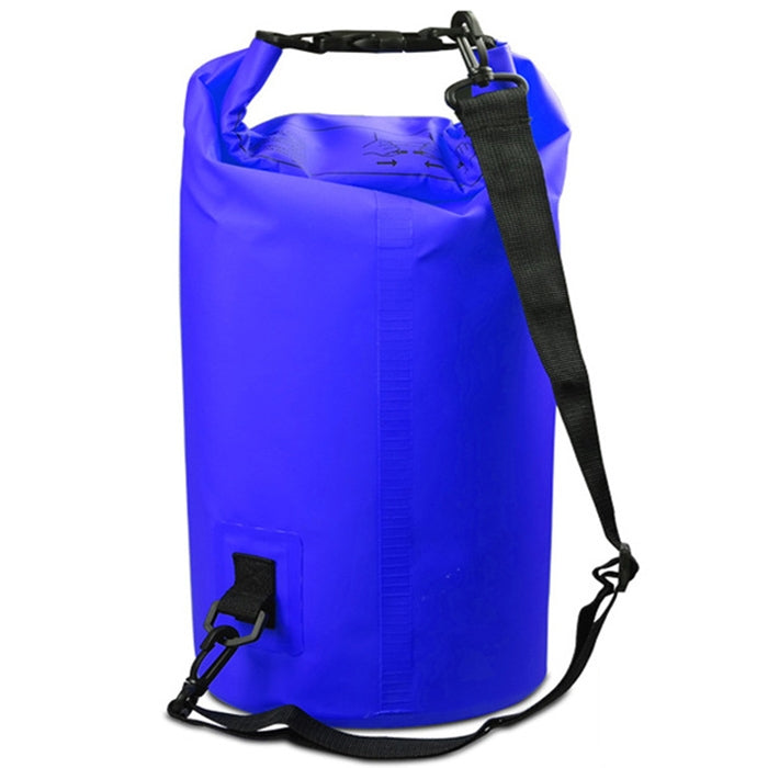 Outdoor Waterproof Double Shoulder Bag Dry Sack PVC Barrel Bag, Capacity: 20L, Capacity: 20L (Sky Blue), Capacity: 20L (Yellow), Capacity: 20L (Black), Capacity: 20L (Dark Blue), Capacity: 20L (Orange), Capacity: 20L (Pink), Capacity: 20L (Green)