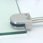 201 Stainless Steel Glass Fish Mouth Support Rod Fixing Clip with 14x80mm Rod, Specification: M, M, with 14x80mm Rod