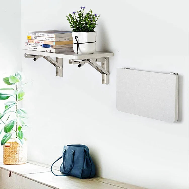 20 inch K Type Wall-mounted Foldable Stainless Steel Spring Storage Shelf for Dining Table, 20 inch