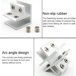 Aluminum Alloy Glass Combination Clamp Cabinet Partition Fixing Clip, 180 degrees Cliped 8-10mm, 180 degrees Cliped 8-10mm