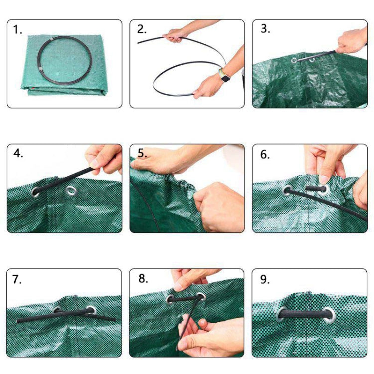 32 Gallons 120L PP Garden Fallen Leaves Bags Green Waste Bags, Size: 45cm x 76cm, 120L