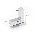 3-24mm F Type Glossy Polished  Zinc Alloy Fixed Clip Glass Wood Layer Board Bracket, 3-24mm Glossy