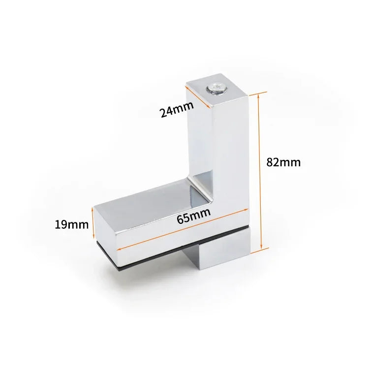 3-24mm F Type Glossy Polished  Zinc Alloy Fixed Clip Glass Wood Layer Board Bracket, 3-24mm Glossy