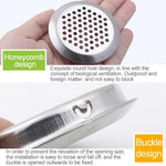 10pcs Bevel Surface 19mm Cabinet Round Air Vent Stainless Steel Louvered Grille Cover Vents with Little Holes, 19mm Bevel