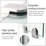 8-12mm Flat Bottom Matte Polished  201 Stainless Steel Fixed Clip Railing Glass Wood Layer Board Clamp Bracket, 8-12mm, Flat Bottom, 201 Stainless Steel