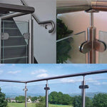 8-12mm Flat Bottom Matte Polished  201 Stainless Steel Fixed Clip Railing Glass Wood Layer Board Clamp Bracket, 8-12mm, Flat Bottom, 201 Stainless Steel