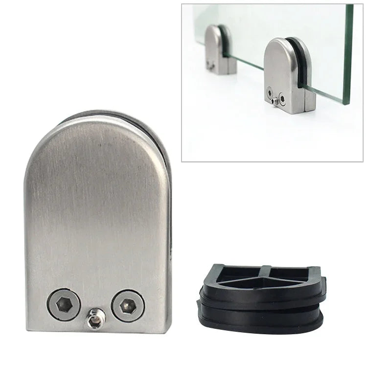 15-20mm Flat Bottom Matte Polished  304 Stainless Steel Fixed Clip Railing Glass Wood Layer Board Clamp Bracket, 15-20mm, Flat, 304 Stainless Steel