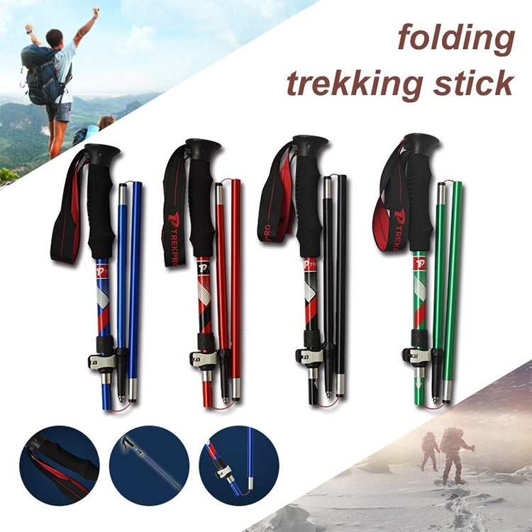 5 Node Portable Foldable Aluminium Alloy Alpenstocks Trekking Poles, Folding Length : 28.5CM, Folding Length : 28.5CM (Blue), Folding Length : 28.5CM (Red), Folding Length : 28.5CM (Black), Folding Length : 28.5CM (Green)