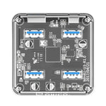 ORICO MH4U-100 USB 3.0 Transparent Desktop HUB with 100cm Micro USB Cable, MH4U-100