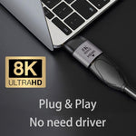 8K 60Hz HDMI Female to USB-C / Type-C Male Adapter, HDMI Female to Type-C Male