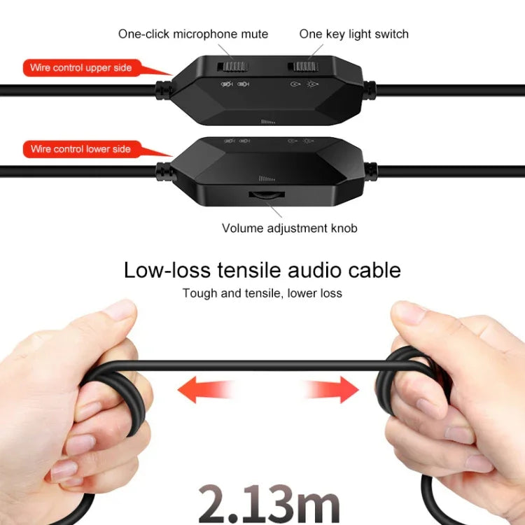 YINDIAO Q2 Head-mounted Wired Gaming Headset with Microphone, Version: Dual 3.5mm + USB, Q2 Dual 3.5mm + USB(White)
