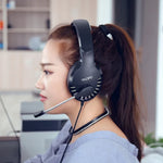 YINDIAO Q2 Head-mounted Wired Gaming Headset with Microphone, Version: Single 3.5mm, Q2 Single 3.5mm(Black)