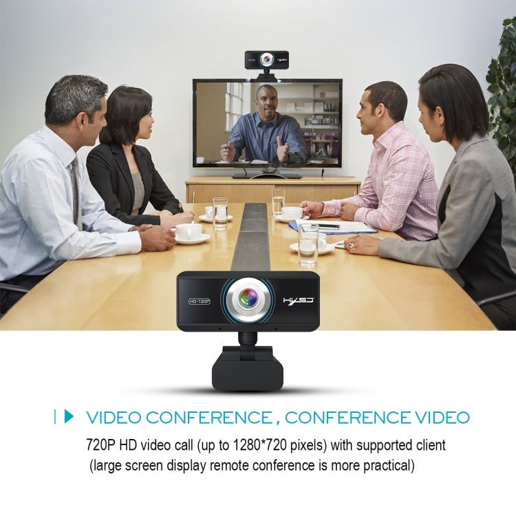 HXSJ S90 30fps 1 Megapixel 720P HD Webcam for Desktop / Laptop / Android TV, with 8m Sound Absorbing Microphone, Cable Length: 1.5m, S90