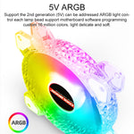 COOLMOON RGB Cooling Fan120mm PWM 6PIN S1 ARGB Fans, CM-S1