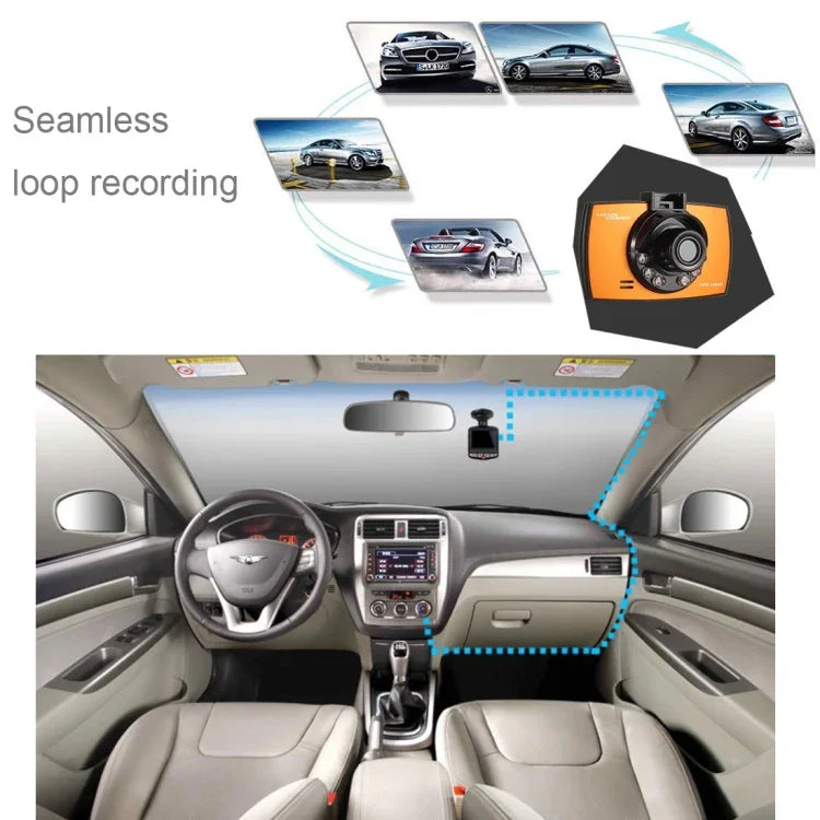Generalplus 720P VGA 2.4 inch LCD Screen Display Car DVR Recorder, Support Loop Recording / Motion Detection / Night Vision Function, 2.4 inch