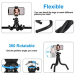 PULUZ Mini Octopus Flexible Tripod Holder with Ball Head & Phone Clamp + Tripod Mount Adapter & Long Screw for SLR Cameras, DJI, Insta360, GoPro and Other Action Cameras, Cellphone, Size: 30cmx5cm, 30cm Tripod + Phone Clamp