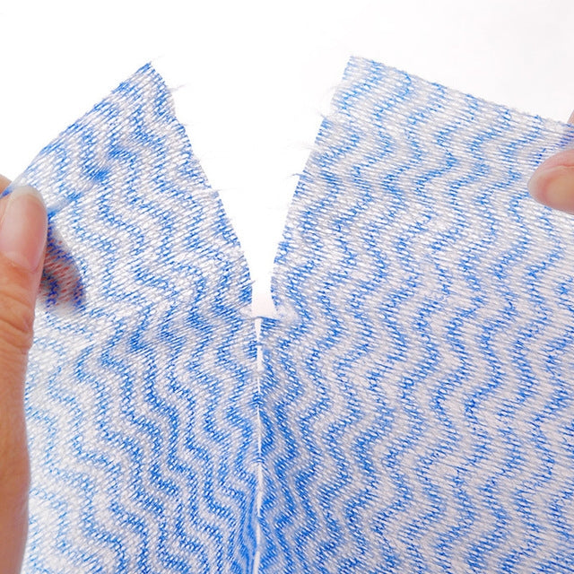 50 Sheets Non-Woven Disposable Washing Towels Dishcloth, Red, Orange, Blue