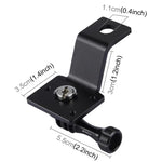 PULUZ Aluminum Alloy Motorcycle Fixed Holder Mount with Tripod Adapter & Screw for GoPro, Insta360, DJI and Other Action Cameras, Fixed Mount 2 (Black), Fixed Mount 2 (Silver), Fixed Mount 2 (Red), Fixed Mount 2 (Blue), Fixed Mount 2 (Gold)