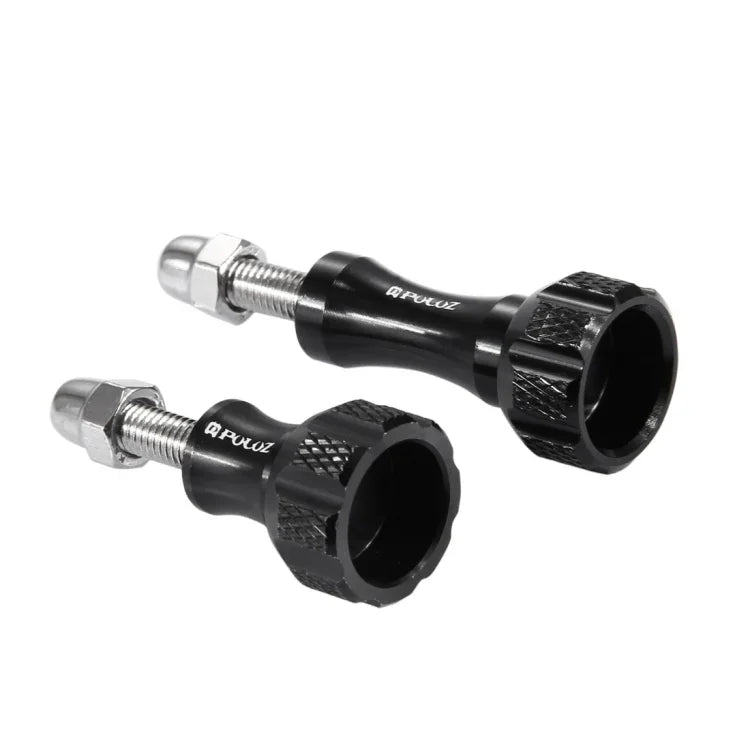 PULUZ CNC Aluminum Thumb Knob Stainless Bolt Nut Screw Set for GoPro, Insta360, DJI and Other Action Cameras, 2 Black Screws (Aluminum), 2 Gold Screws (Aluminum), 2 Blue Screws (Aluminum), 2 Red Screws (Aluminum)