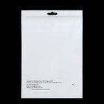 10 PCS PULUZ 25.8cm x 18cm Hang Hole Clear Front White Pearl Jewelry Zip Lock Packaging Bag (Size: L), Size: L