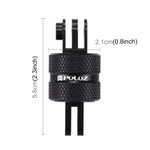 PULUZ 360 Degree Rotation CNC Swivel Pivot Extension Arm Tripod Mount for GoPro, Insta360, DJI and Other Action Cameras, Extension Adapter