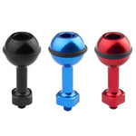 PULUZ 1/4 inch Screw Aluminum Ball Adapter Mount for GoPro, Insta360, DJI and Other Action Cameras, Diameter: 2.5cm, 1/4 inch Screw(Black), 1/4 inch Screw(Blue)