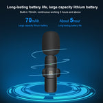 Wireless Lavalier Noise Reduction Reverb Microphone for 8-Pin Device, Support Phone Charging, 8 Pin Wireless Microphone