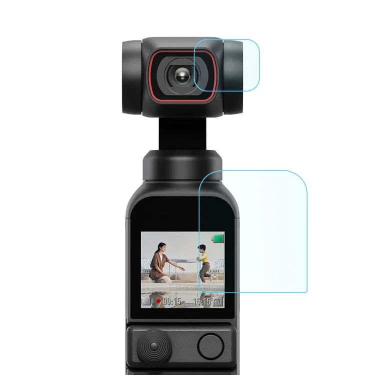 PULUZ 9H 2.5D HD Tempered Glass Lens Protector + Screen Film for DJI OSMO Pocket 2, For DJI OSMO Pocket 2