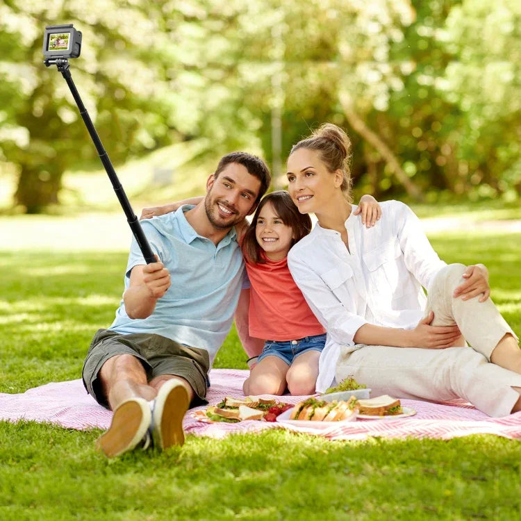 PULUZ 110cm Metal Selfie Stick Monopod with Invisible Adapter Base & Screw for Insta360 One RS / X2 / X3 / X4 / DJI Osmo 360, 110cm Monopod