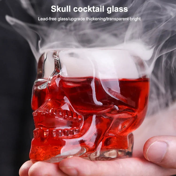 Crystal Skull Head Vodka Whiskey Shot Glass, Transparent