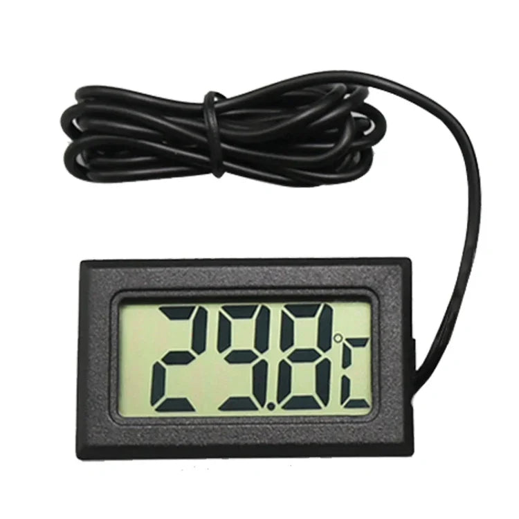 Mini LCD Digital Thermometer for Fridge Freezer, Insert Size 46mm x 26.6mm, Cable Length 1m, PT-2