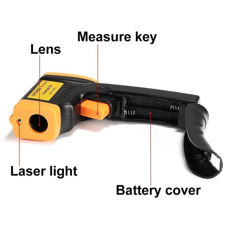 Infrared Thermometer, Temperature Range: -50 - 380 Degrees Celsius (D:S = 12:1), Infrared Thermometers