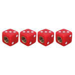 Universal 8mm Dice Style Plastic Car Tire Valve Caps, Pack of 4, Dice Shape 3, Dice Shape 3 Magenta, Dice Style 3