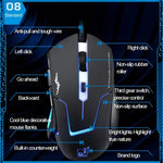 T7 Wired 3 Color Changeable 1200 DPI 1600DPI 2400DPI Gaming USB Optical Mouse, T7