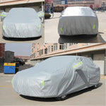 PEVA Anti-Dust Waterproof Sunproof Hatchback Car Cover with Warning Strips, Fits Cars up to 4.1m(160 inch) in Length, 160inch (M)